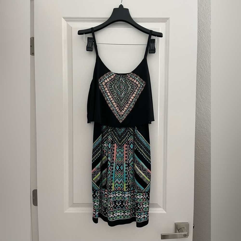 Venus size small cute pattern dress - spaghetti straps